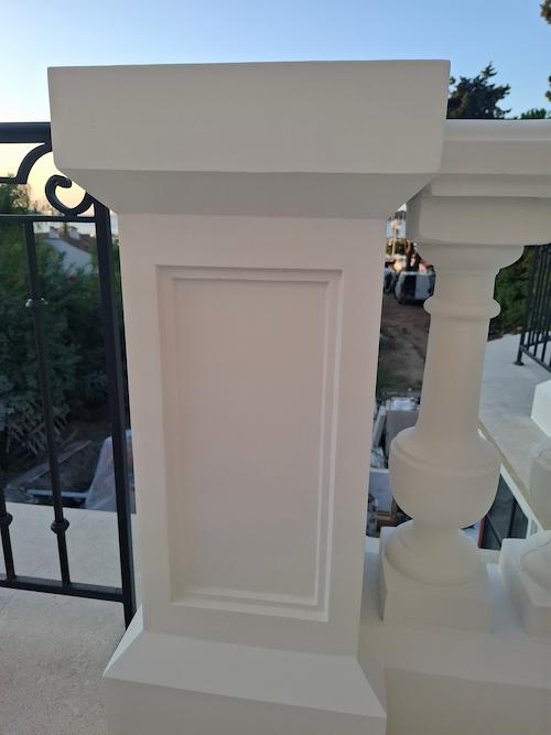 Balustre lissée